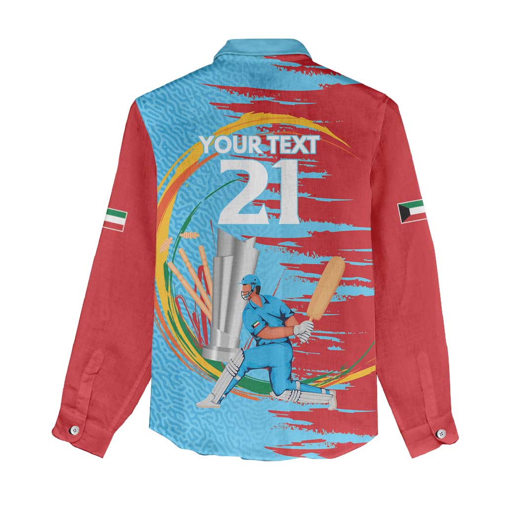 Custom Cricket Kuwait East Asia-Pacific Women Casual Shirt Kuwait Chase for Triumph - Wonder Print Shop