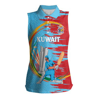 Custom Cricket Kuwait East Asia-Pacific Women Sleeveless Polo Shirt Kuwait Chase for Triumph - Wonder Print Shop
