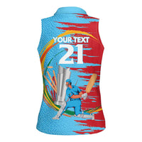 Custom Cricket Kuwait East Asia-Pacific Women Sleeveless Polo Shirt Kuwait Chase for Triumph - Wonder Print Shop