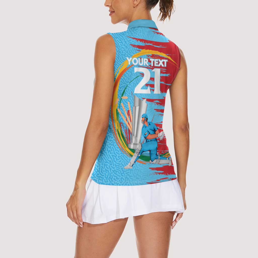 Custom Cricket Kuwait East Asia-Pacific Women Sleeveless Polo Shirt Kuwait Chase for Triumph - Wonder Print Shop