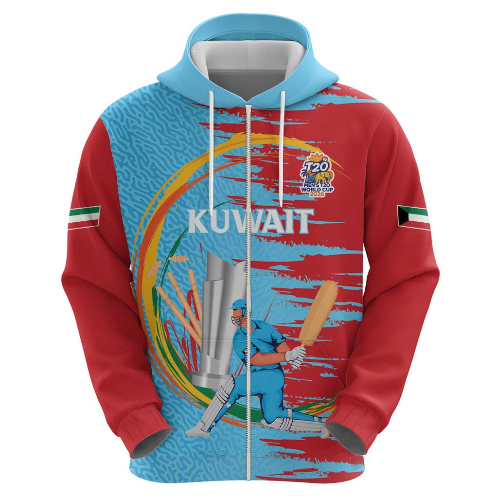 Custom Cricket Kuwait East Asia-Pacific Zip Hoodie Kuwait Chase for Triumph - Wonder Print Shop