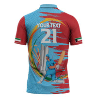 Custom Cricket Kuwait East Asia-Pacific Zipper Polo Shirt Kuwait Chase for Triumph - Wonder Print Shop