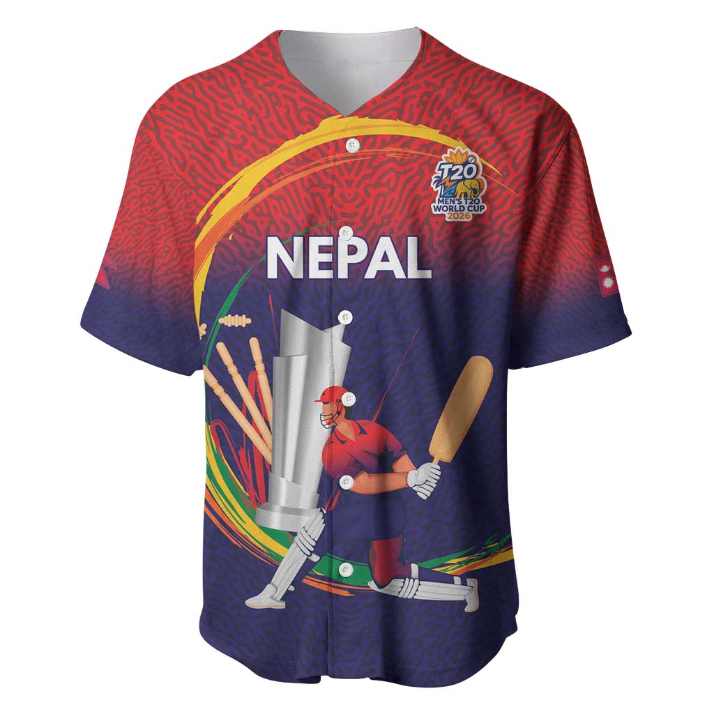 Custom Cricket Nepal East Asia-Pacific Baseball Jersey Nepal Cricket Crown Quest - Wonder Print Shop