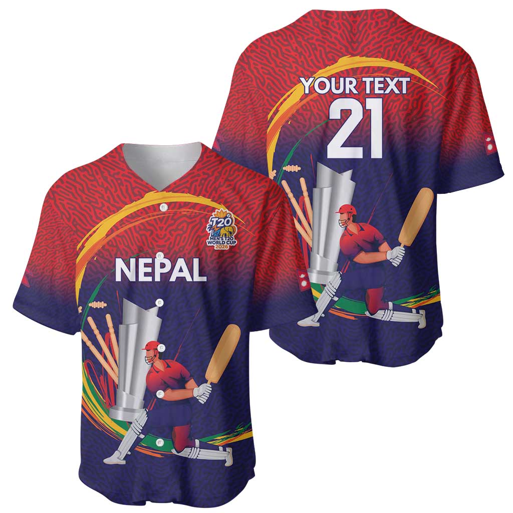 Custom Cricket Nepal East Asia-Pacific Baseball Jersey Nepal Cricket Crown Quest - Wonder Print Shop