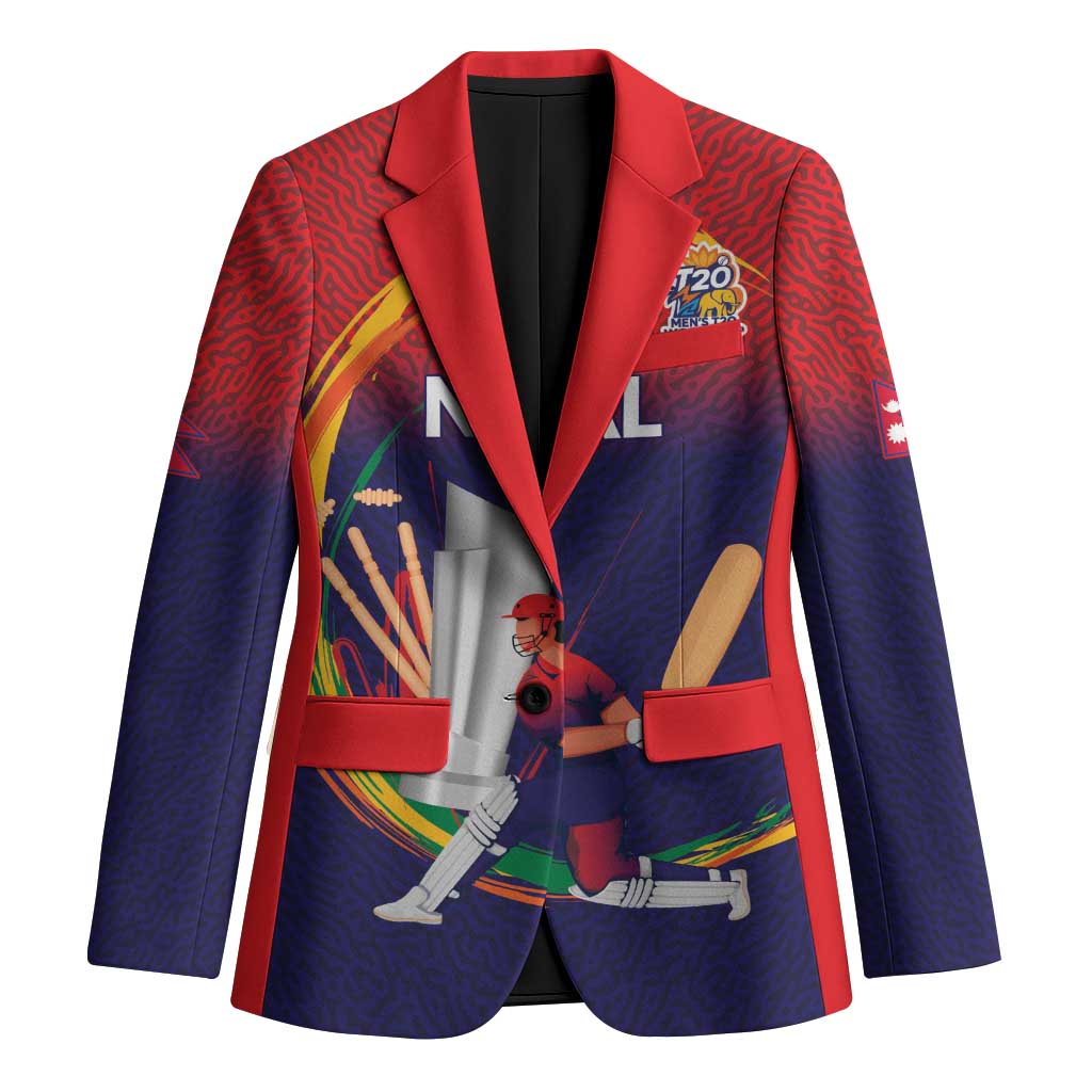 Custom Cricket Nepal East Asia-Pacific Blazer Nepal Cricket Crown Quest - Wonder Print Shop