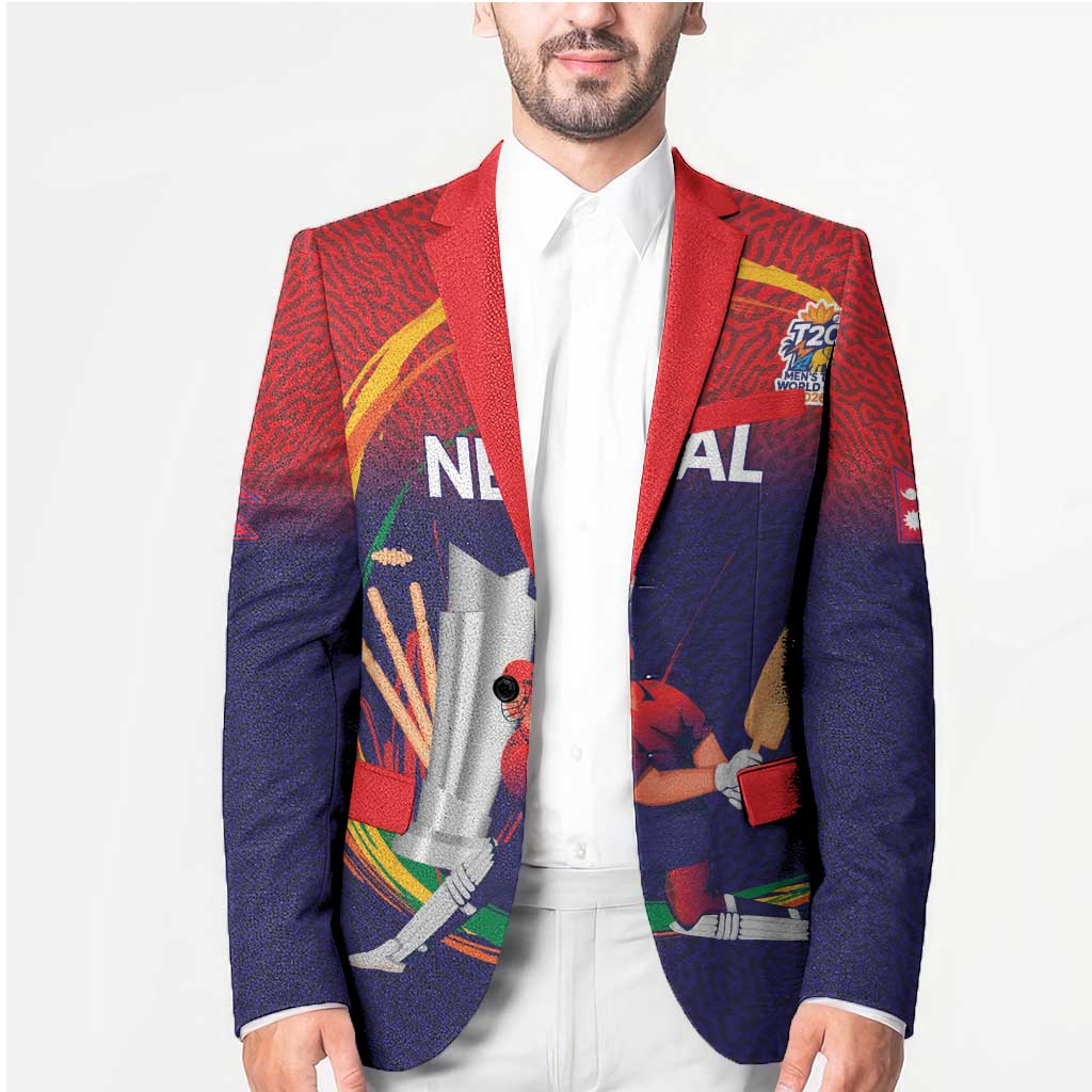 Custom Cricket Nepal East Asia-Pacific Blazer Nepal Cricket Crown Quest - Wonder Print Shop