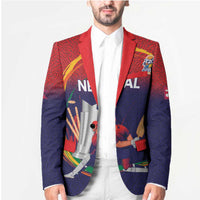 Custom Cricket Nepal East Asia-Pacific Blazer Nepal Cricket Crown Quest - Wonder Print Shop