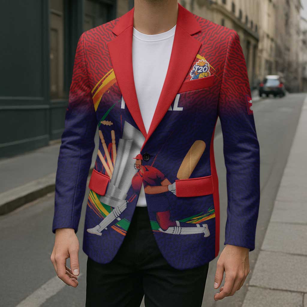 Custom Cricket Nepal East Asia-Pacific Blazer Nepal Cricket Crown Quest - Wonder Print Shop