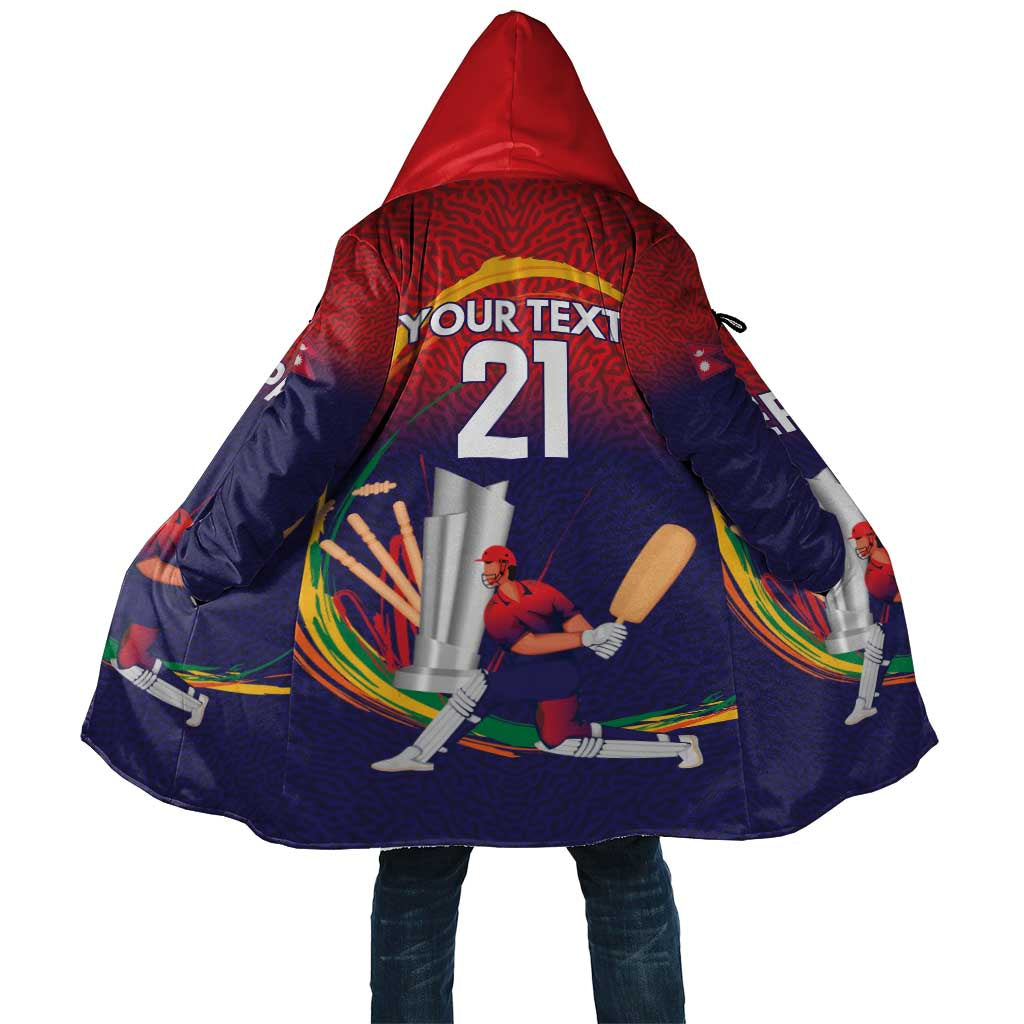Custom Cricket Nepal East Asia-Pacific Cloak Nepal Cricket Crown Quest - Wonder Print Shop