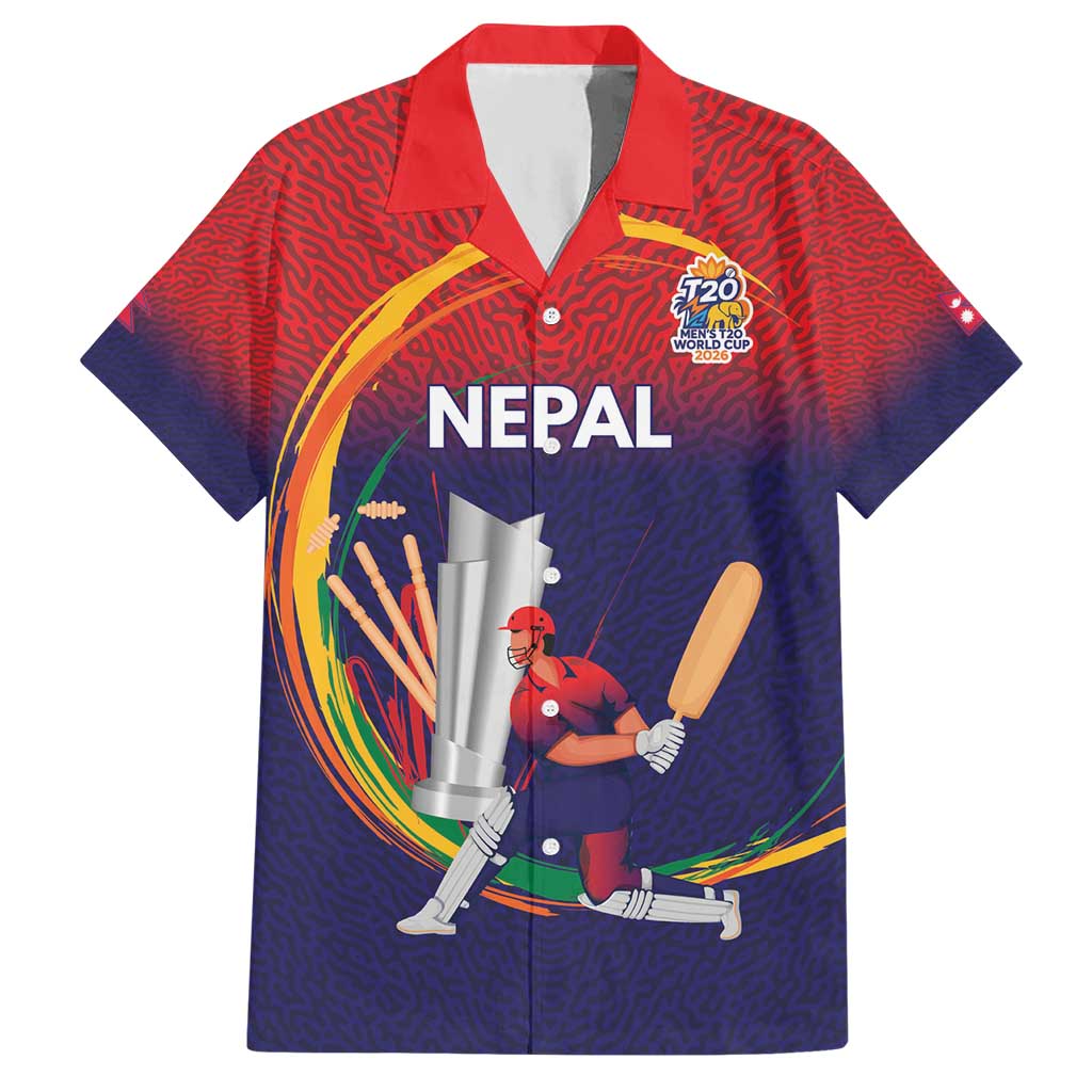 Custom Cricket Nepal East Asia-Pacific Hawaiian Shirt Nepal Cricket Crown Quest - Wonder Print Shop