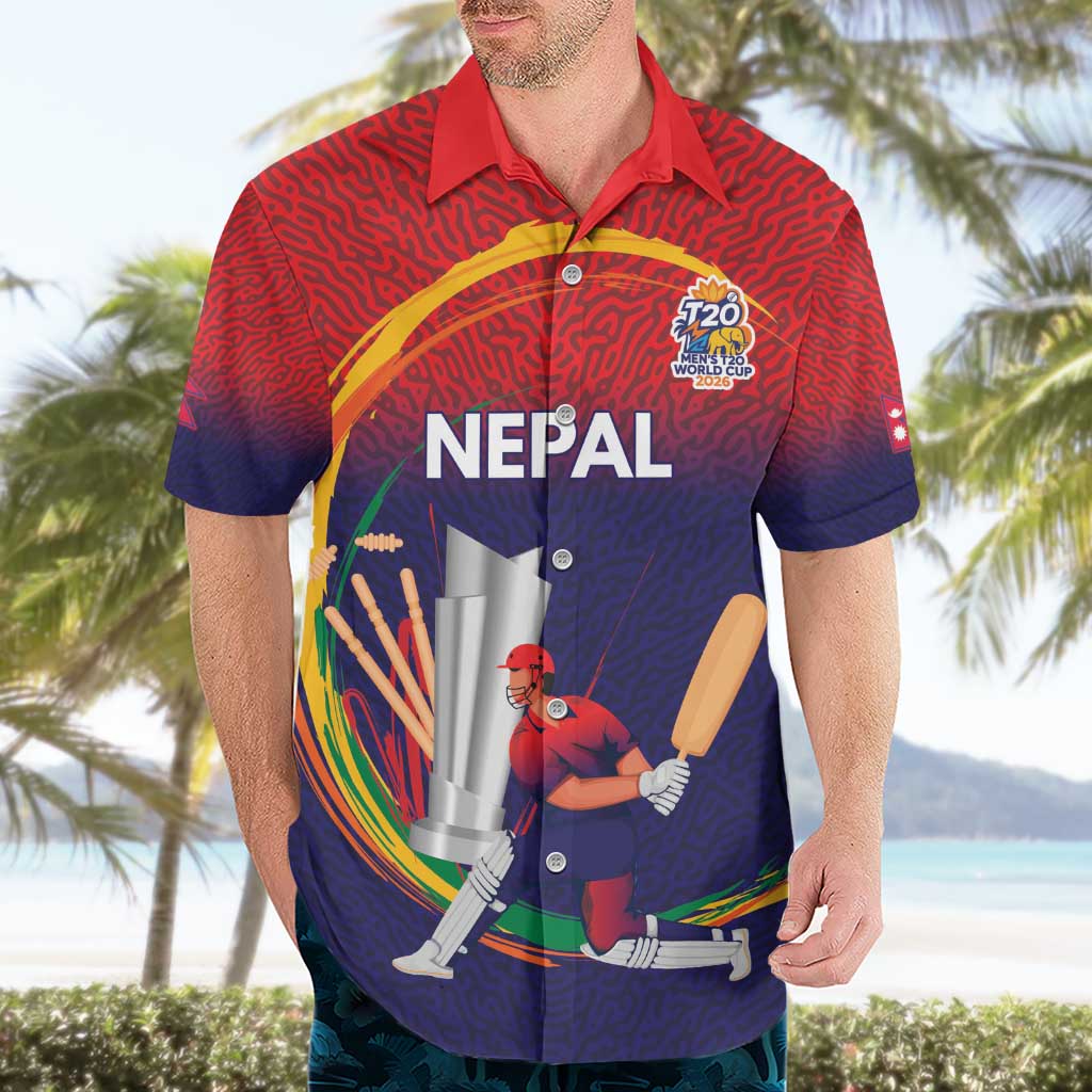 Custom Cricket Nepal East Asia-Pacific Hawaiian Shirt Nepal Cricket Crown Quest - Wonder Print Shop