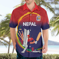 Custom Cricket Nepal East Asia-Pacific Hawaiian Shirt Nepal Cricket Crown Quest - Wonder Print Shop