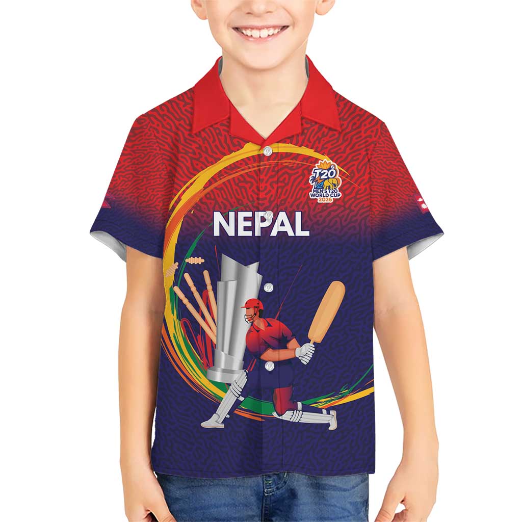Custom Cricket Nepal East Asia-Pacific Hawaiian Shirt Nepal Cricket Crown Quest - Wonder Print Shop