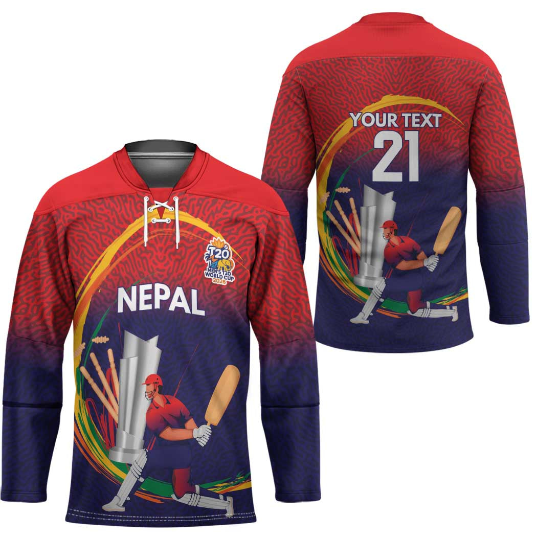 Custom Cricket Nepal East Asia-Pacific Hockey Jersey Nepal Cricket Crown Quest - Wonder Print Shop