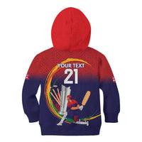 Custom Cricket Nepal East Asia-Pacific Kid Hoodie Nepal Cricket Crown Quest - Wonder Print Shop