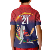 Custom Cricket Nepal East Asia-Pacific Kid Polo Shirt Nepal Cricket Crown Quest - Wonder Print Shop