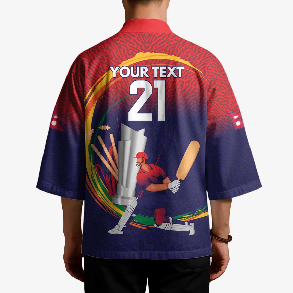 Custom Cricket Nepal East Asia-Pacific Kimono Nepal Cricket Crown Quest - Wonder Print Shop