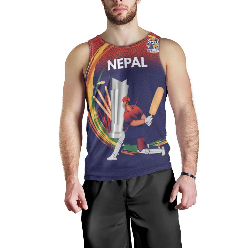 Custom Cricket Nepal East Asia-Pacific Men Tank Top Nepal Cricket Crown Quest - Wonder Print Shop