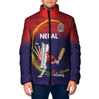 Custom Cricket Nepal East Asia-Pacific Padded Jacket Nepal Cricket Crown Quest - Wonder Print Shop
