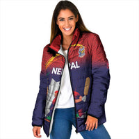 Custom Cricket Nepal East Asia-Pacific Padded Jacket Nepal Cricket Crown Quest - Wonder Print Shop