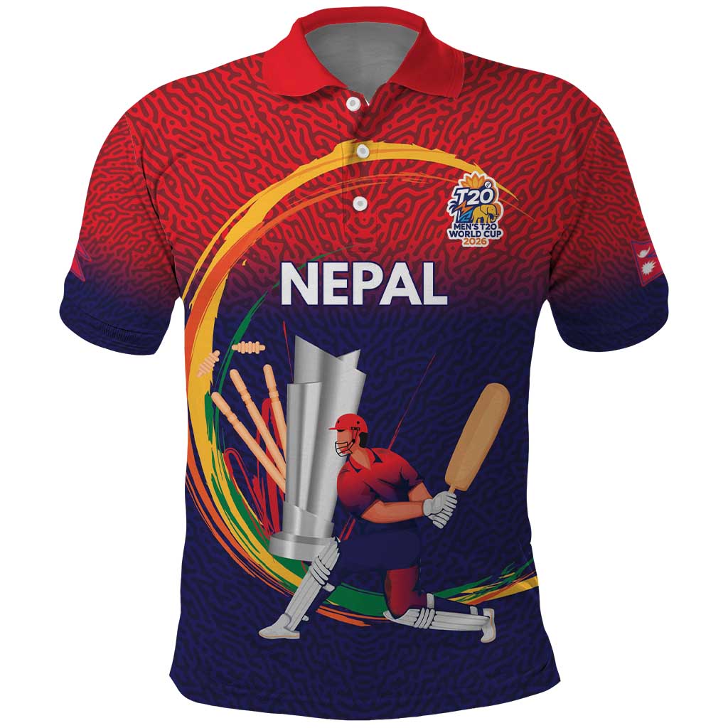 Custom Cricket Nepal East Asia-Pacific Polo Shirt Nepal Cricket Crown Quest - Wonder Print Shop