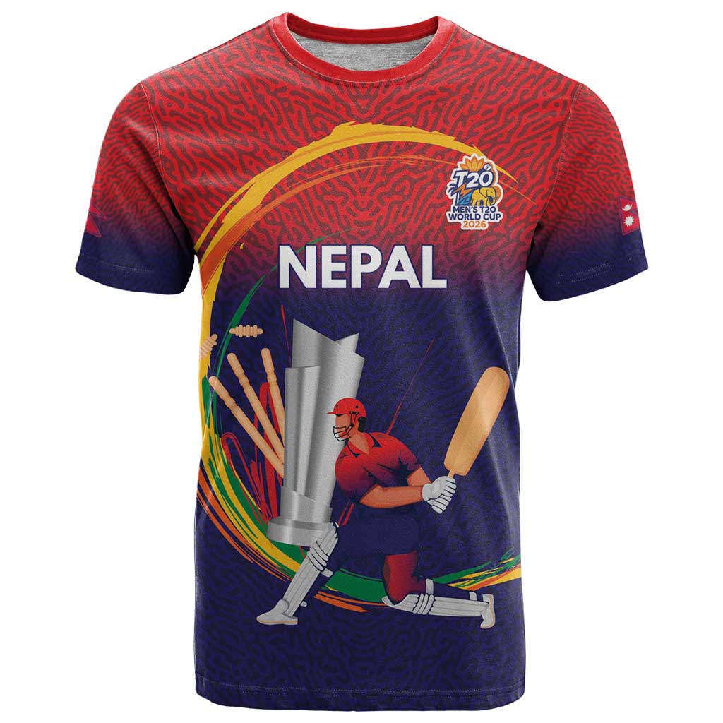 Custom Cricket Nepal East Asia-Pacific T Shirt Nepal Cricket Crown Quest - Wonder Print Shop