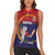 Custom Cricket Nepal East Asia-Pacific Women Sleeveless Polo Shirt Nepal Cricket Crown Quest - Wonder Print Shop