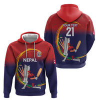 Custom Cricket Nepal East Asia-Pacific Zip Hoodie Nepal Cricket Crown Quest - Wonder Print Shop