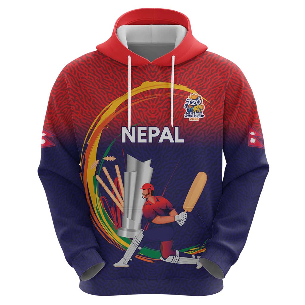 Custom Cricket Nepal East Asia-Pacific Zip Hoodie Nepal Cricket Crown Quest - Wonder Print Shop