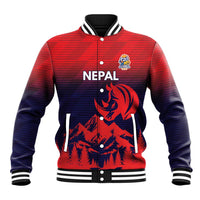 Custom Cricket Nepal East Asia-Pacific Baseball Jacket Nepal Rhinos Twenty20 - Wonder Print Shop
