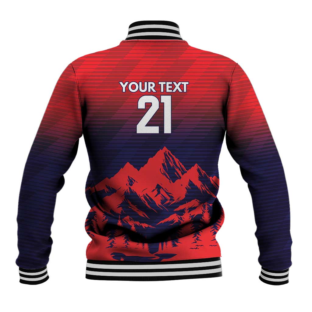 Custom Cricket Nepal East Asia-Pacific Baseball Jacket Nepal Rhinos Twenty20 - Wonder Print Shop
