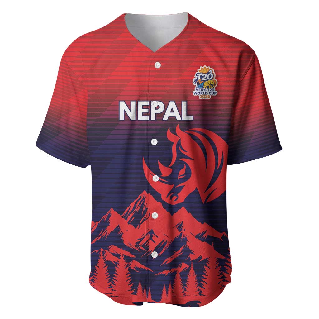 Custom Cricket Nepal East Asia-Pacific Baseball Jersey Nepal Rhinos Twenty20 - Wonder Print Shop