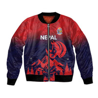 Custom Cricket Nepal East Asia-Pacific Bomber Jacket Nepal Rhinos Twenty20 - Wonder Print Shop