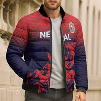 Custom Cricket Nepal East Asia-Pacific Bomber Puffer Jacket Nepal Rhinos Twenty20 - Wonder Print Shop