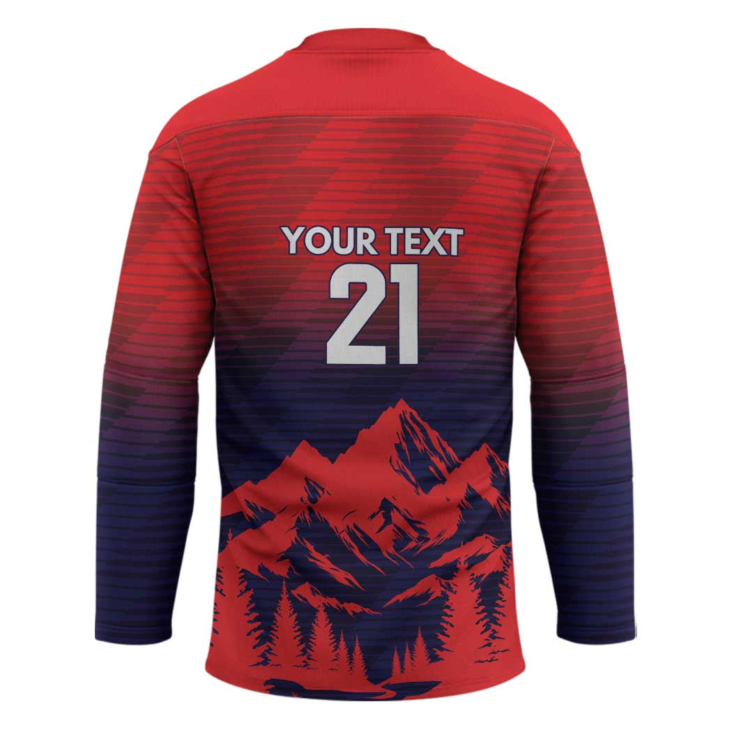 Custom Cricket Nepal East Asia-Pacific Hockey Jersey Nepal Rhinos Twenty20 - Wonder Print Shop
