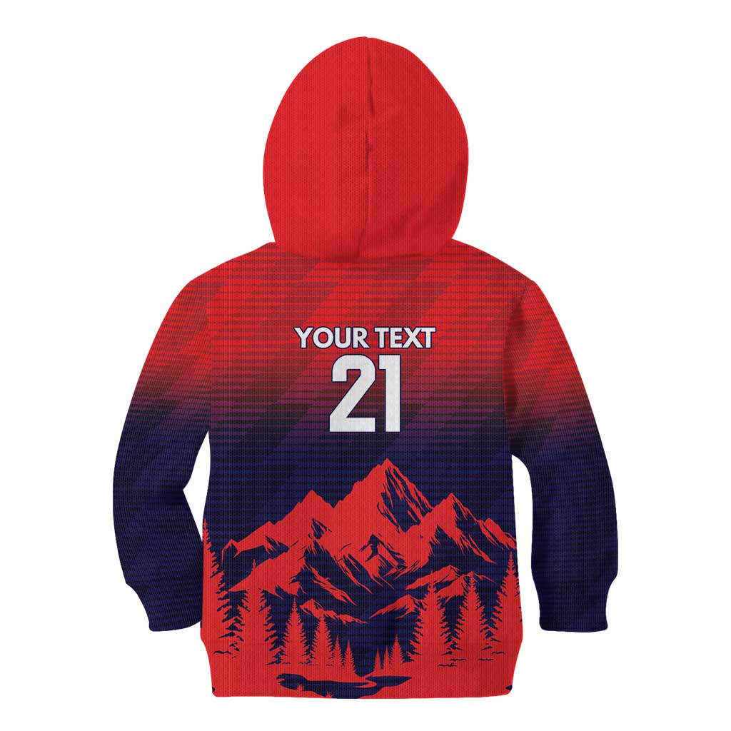 Custom Cricket Nepal East Asia-Pacific Kid Hoodie Nepal Rhinos Twenty20 - Wonder Print Shop