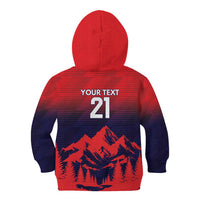 Custom Cricket Nepal East Asia-Pacific Kid Hoodie Nepal Rhinos Twenty20 - Wonder Print Shop