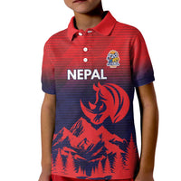 Custom Cricket Nepal East Asia-Pacific Kid Polo Shirt Nepal Rhinos Twenty20 - Wonder Print Shop