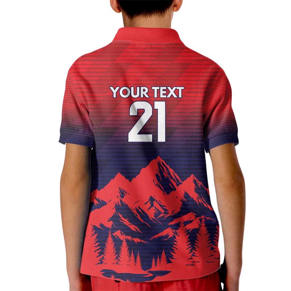 Custom Cricket Nepal East Asia-Pacific Kid Polo Shirt Nepal Rhinos Twenty20 - Wonder Print Shop