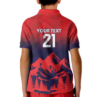 Custom Cricket Nepal East Asia-Pacific Kid Polo Shirt Nepal Rhinos Twenty20 - Wonder Print Shop