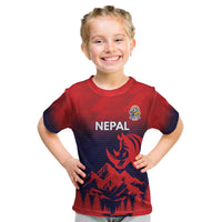 Custom Cricket Nepal East Asia-Pacific Kid T Shirt Nepal Rhinos Twenty20 - Wonder Print Shop