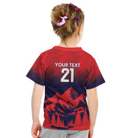 Custom Cricket Nepal East Asia-Pacific Kid T Shirt Nepal Rhinos Twenty20 - Wonder Print Shop