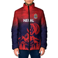 Custom Cricket Nepal East Asia-Pacific Padded Jacket Nepal Rhinos Twenty20 - Wonder Print Shop