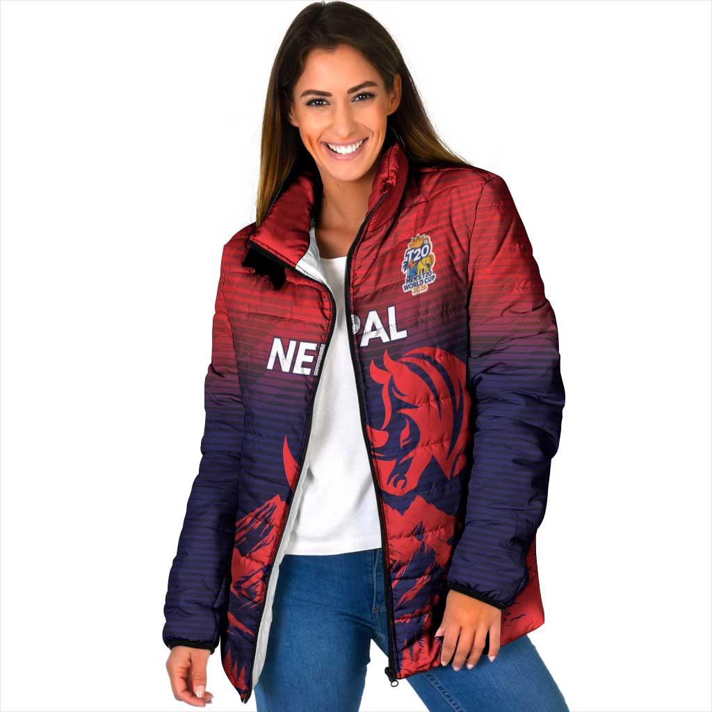 Custom Cricket Nepal East Asia-Pacific Padded Jacket Nepal Rhinos Twenty20 - Wonder Print Shop