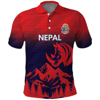Custom Cricket Nepal East Asia-Pacific Polo Shirt Nepal Rhinos Twenty20 - Wonder Print Shop