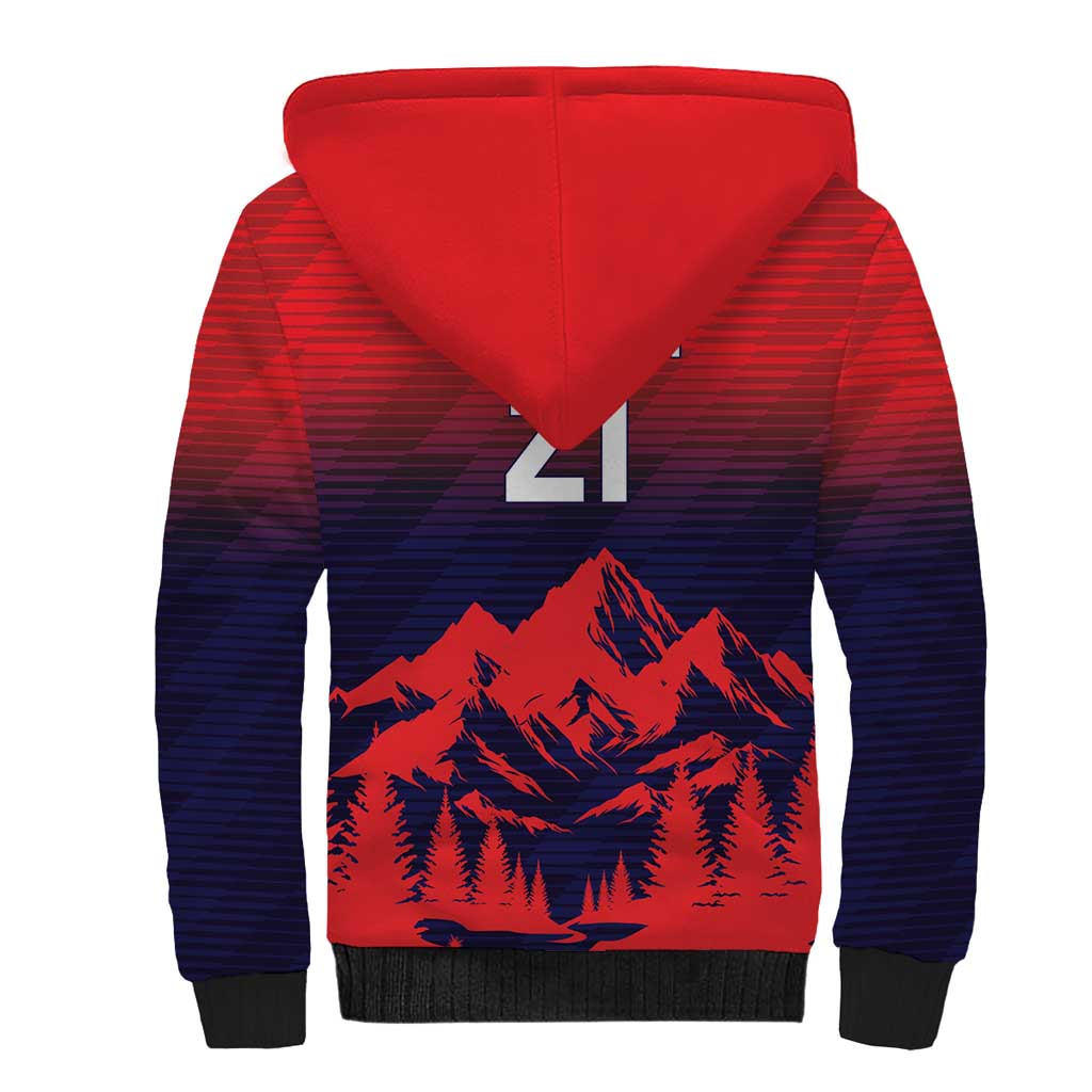 Custom Cricket Nepal East Asia-Pacific Sherpa Hoodie Nepal Rhinos Twenty20 - Wonder Print Shop