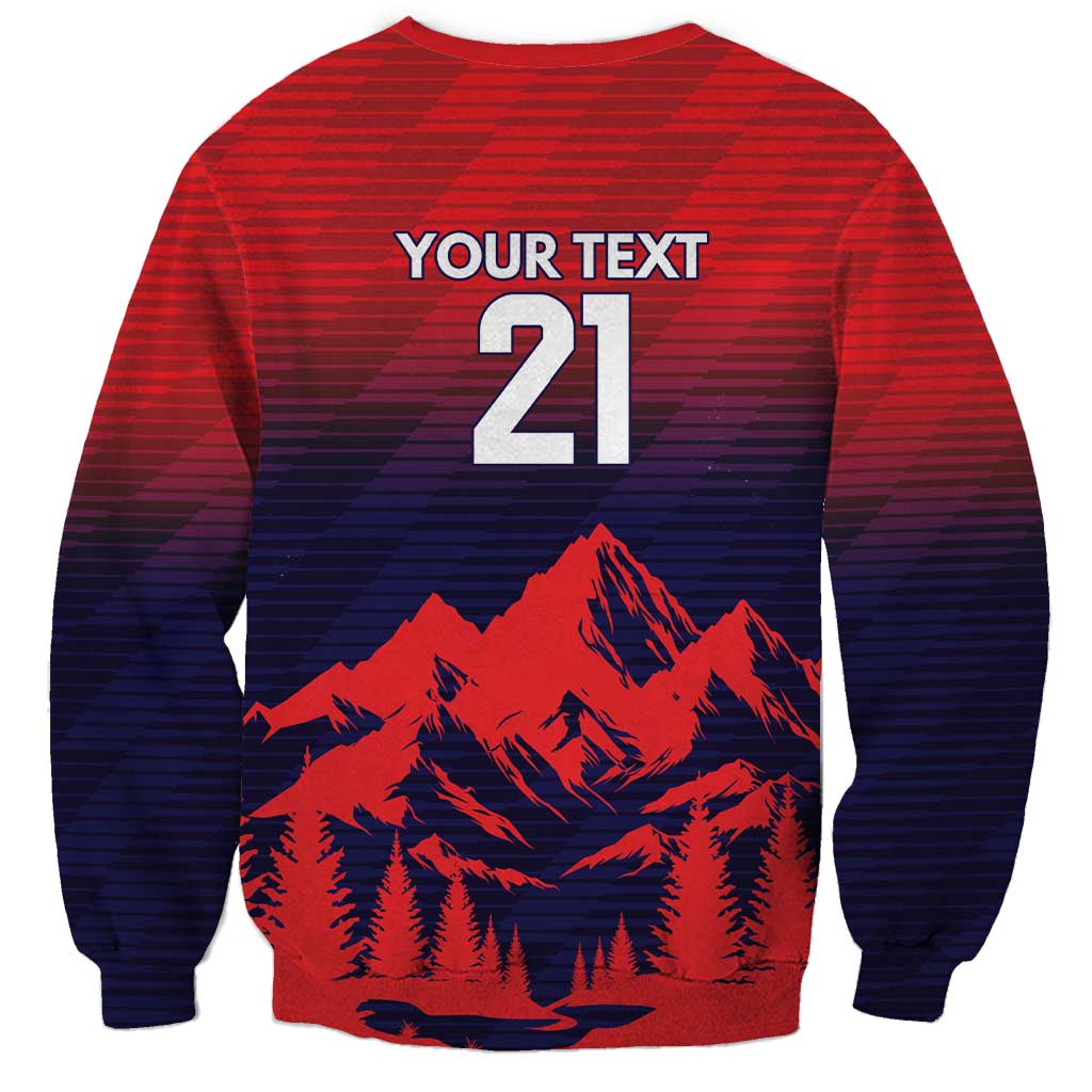 Custom Cricket Nepal East Asia-Pacific Sweatshirt Nepal Rhinos Twenty20 - Wonder Print Shop