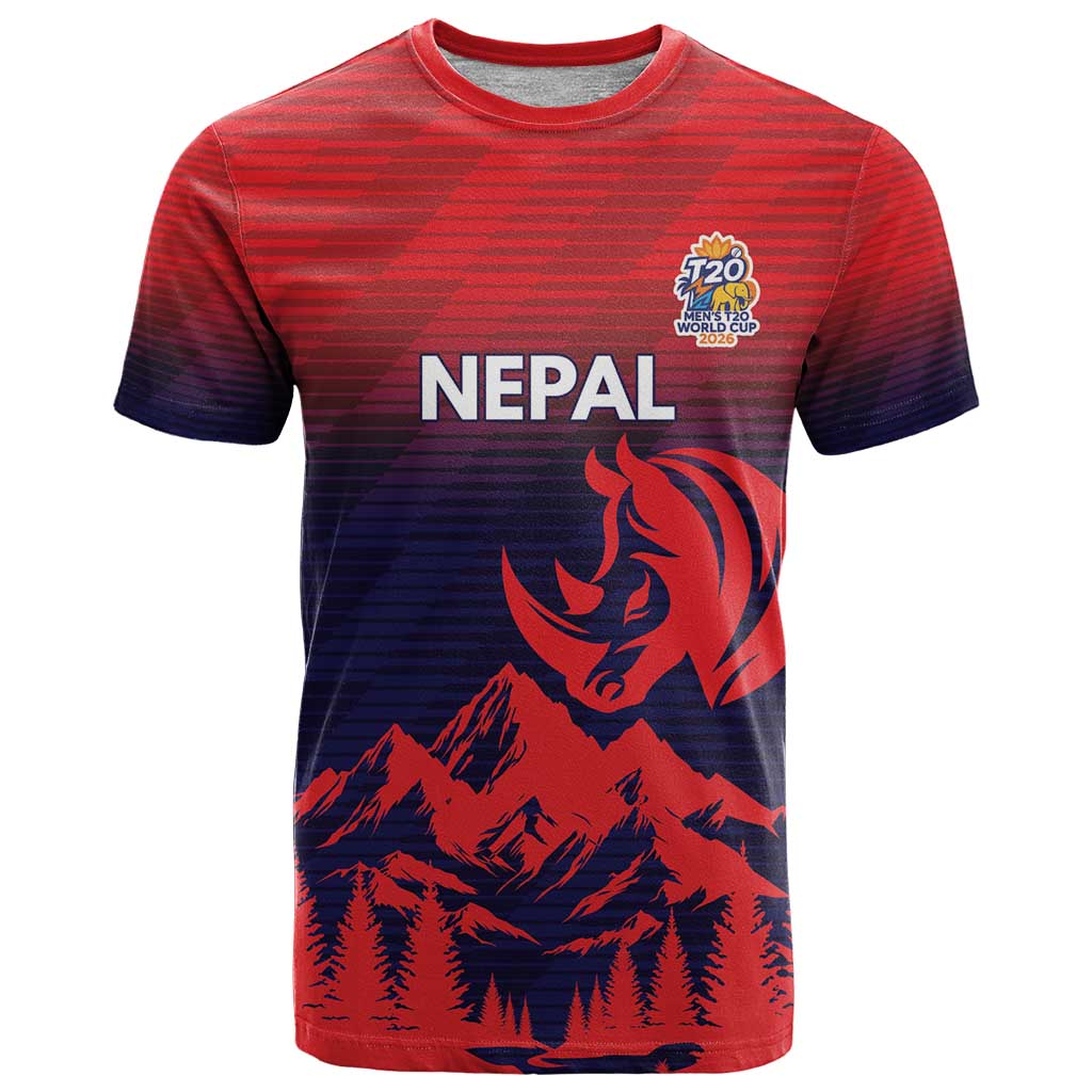 Custom Cricket Nepal East Asia-Pacific T Shirt Nepal Rhinos Twenty20 - Wonder Print Shop