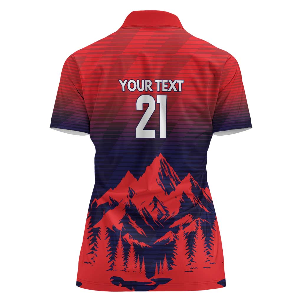 Custom Cricket Nepal East Asia-Pacific Women Polo Shirt Nepal Rhinos Twenty20 - Wonder Print Shop