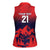 Custom Cricket Nepal East Asia-Pacific Women Sleeveless Polo Shirt Nepal Rhinos Twenty20 - Wonder Print Shop
